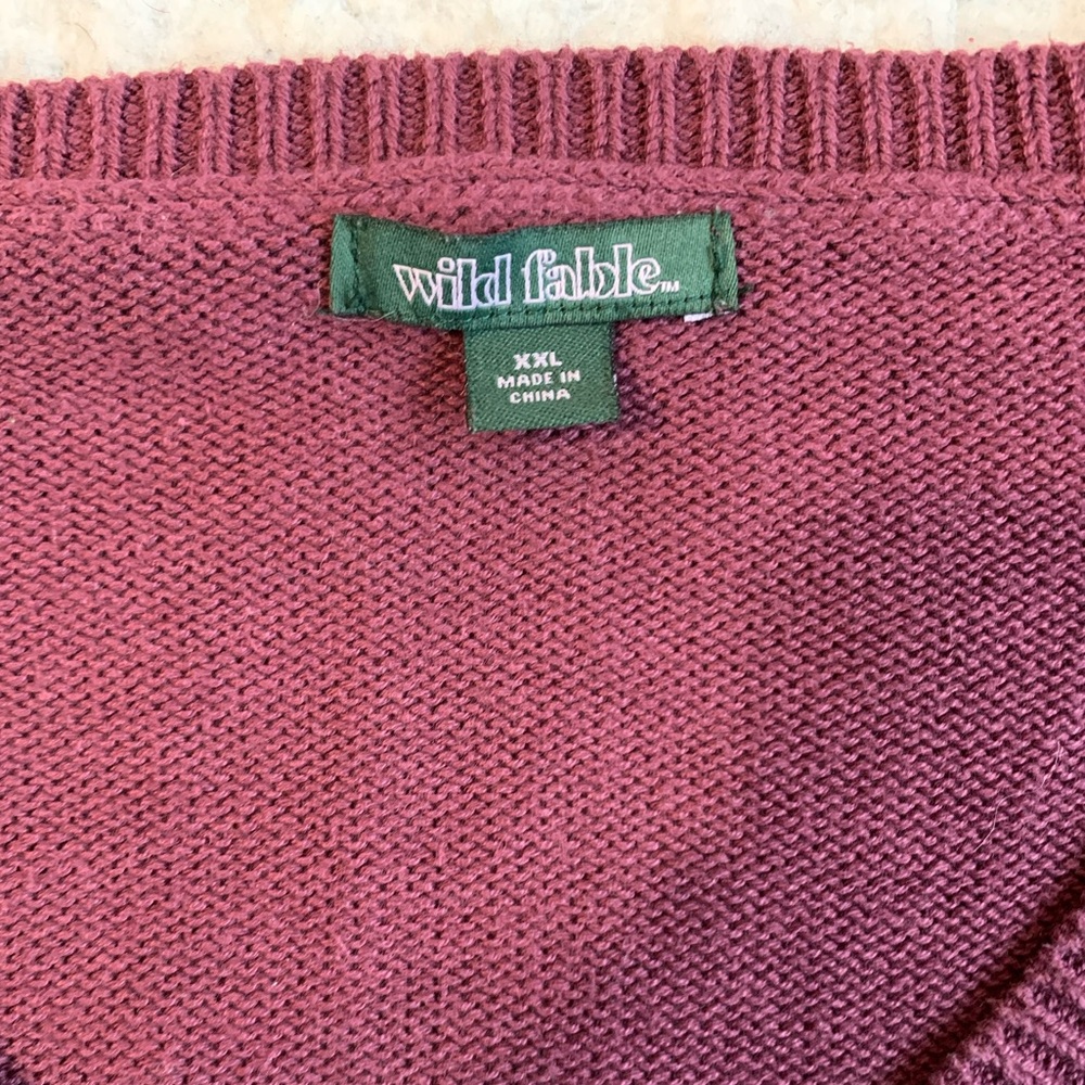 Burgundy, cropped sweater